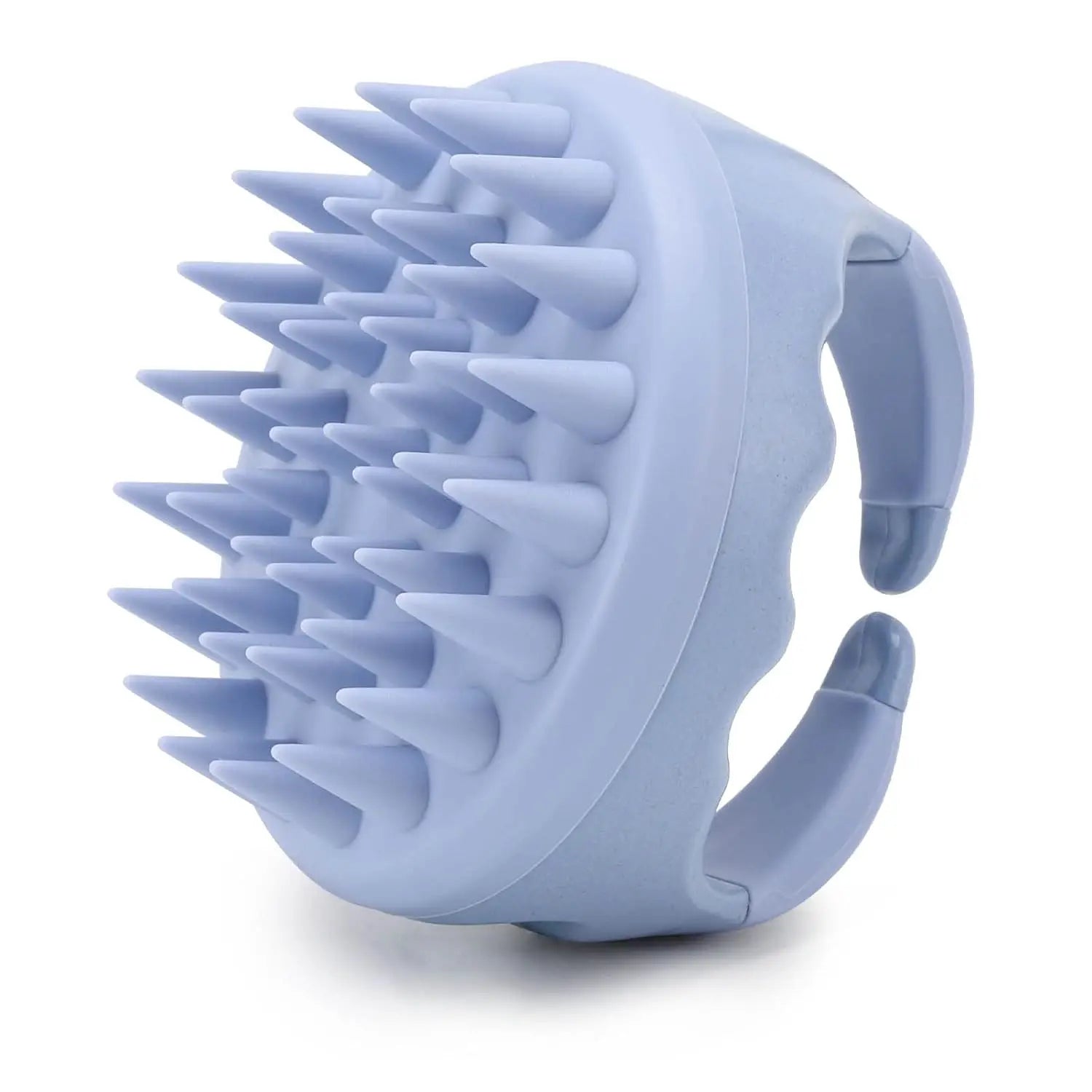 Bule Color Silicone Scalp Massager Shampoo Brush For Dandruff Care