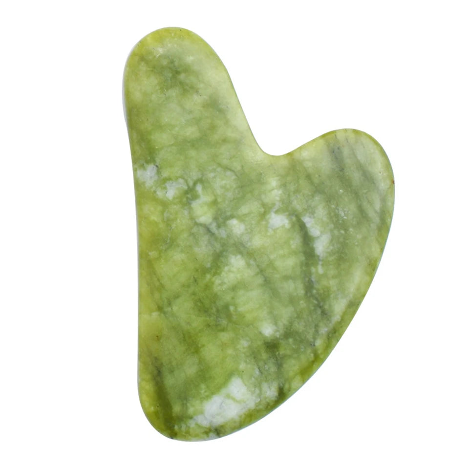 1PCS XIUYU Green Color Natural Stone Gua Sha Facial Massage Board