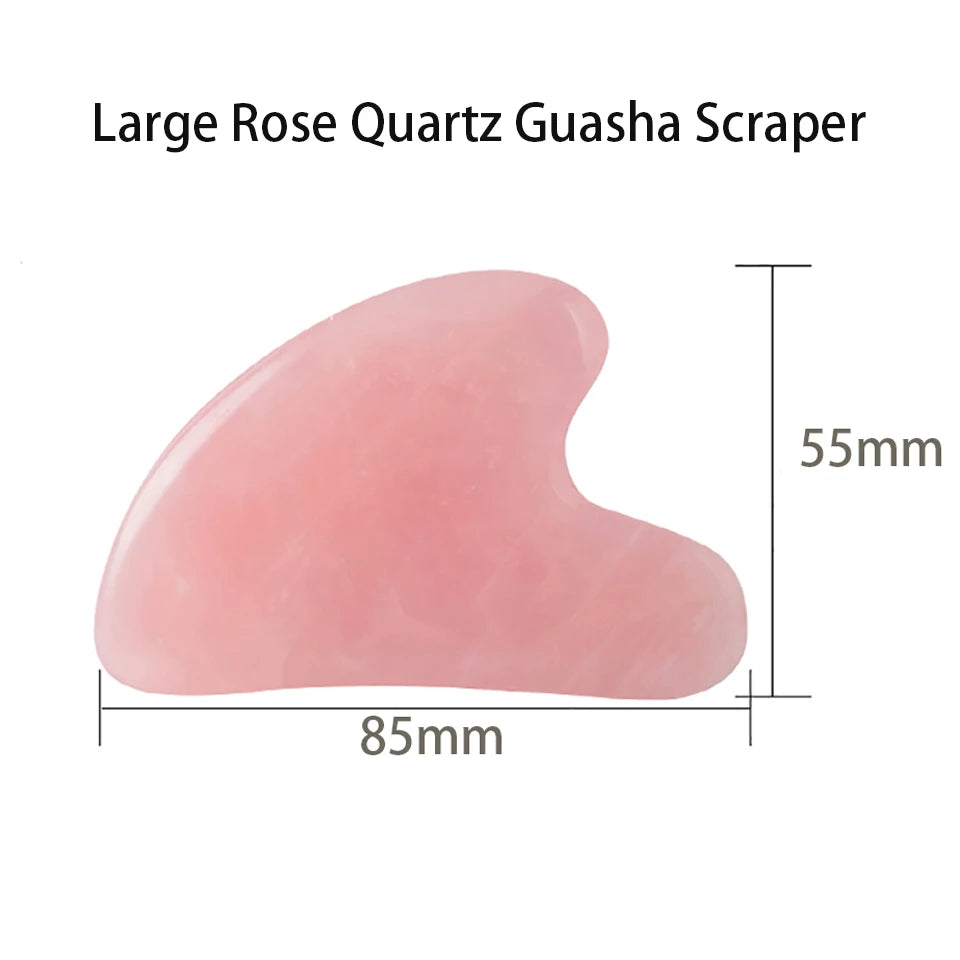 1PCS Large Rose Color Natural Stone Gua Sha Facial Massage Board