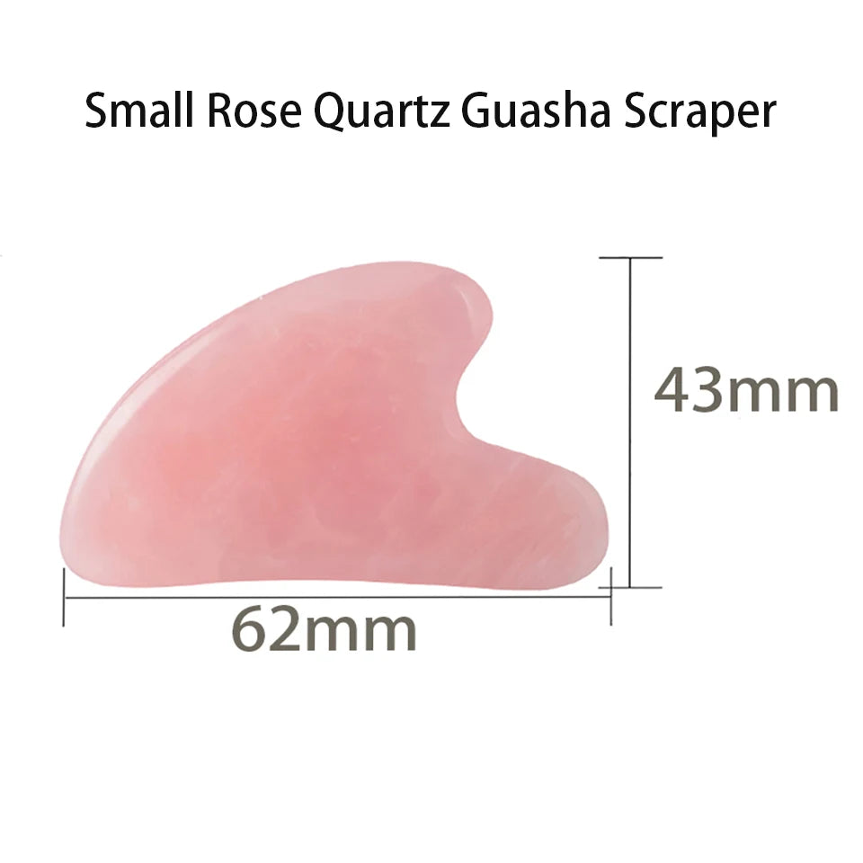 1pcs Small Rose Color Natural Stone Gua Sha Facial Massage Board