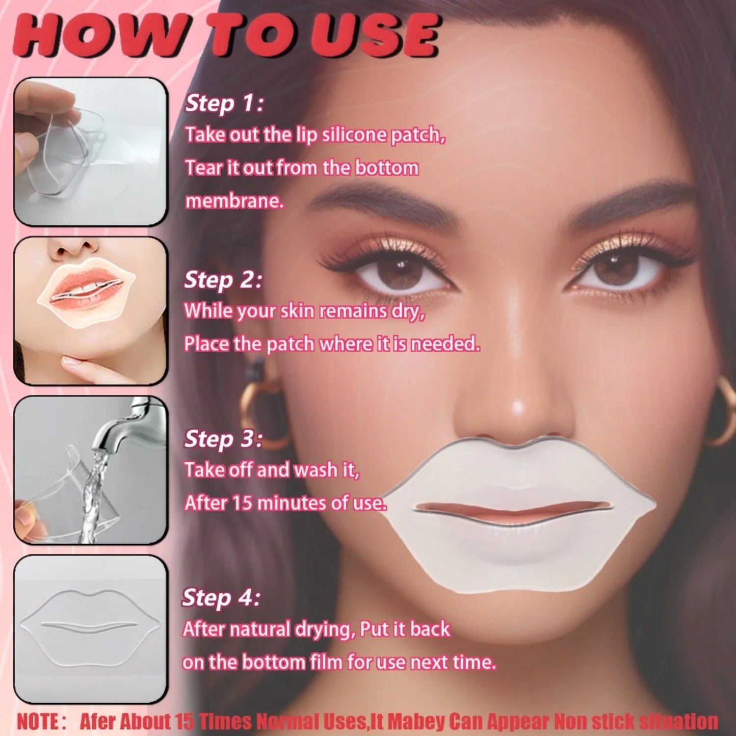 Reusable Silicone Lip Patches For Hydrating Skincare