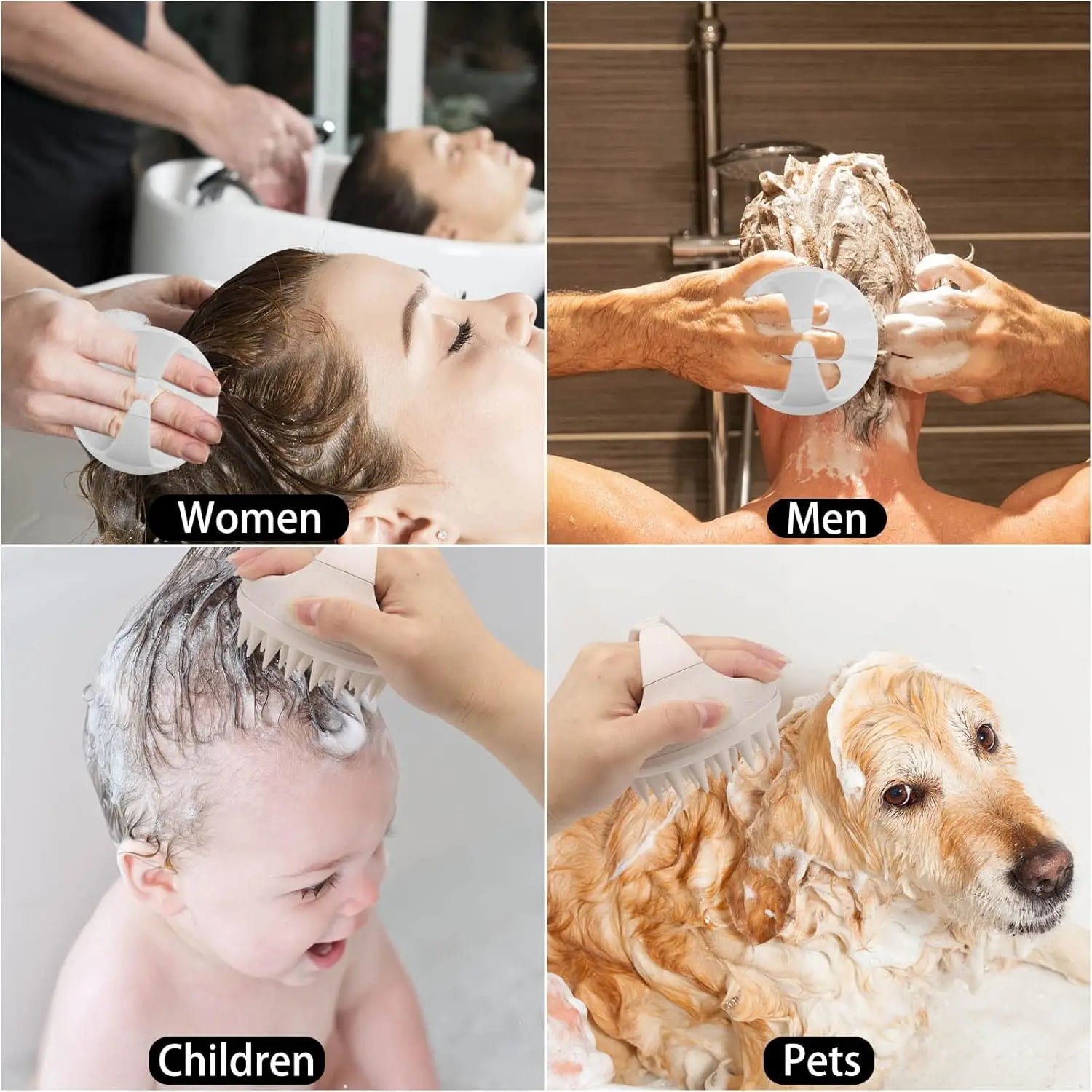 Silicone Scalp Massager Shampoo Brush For Dandruff Care