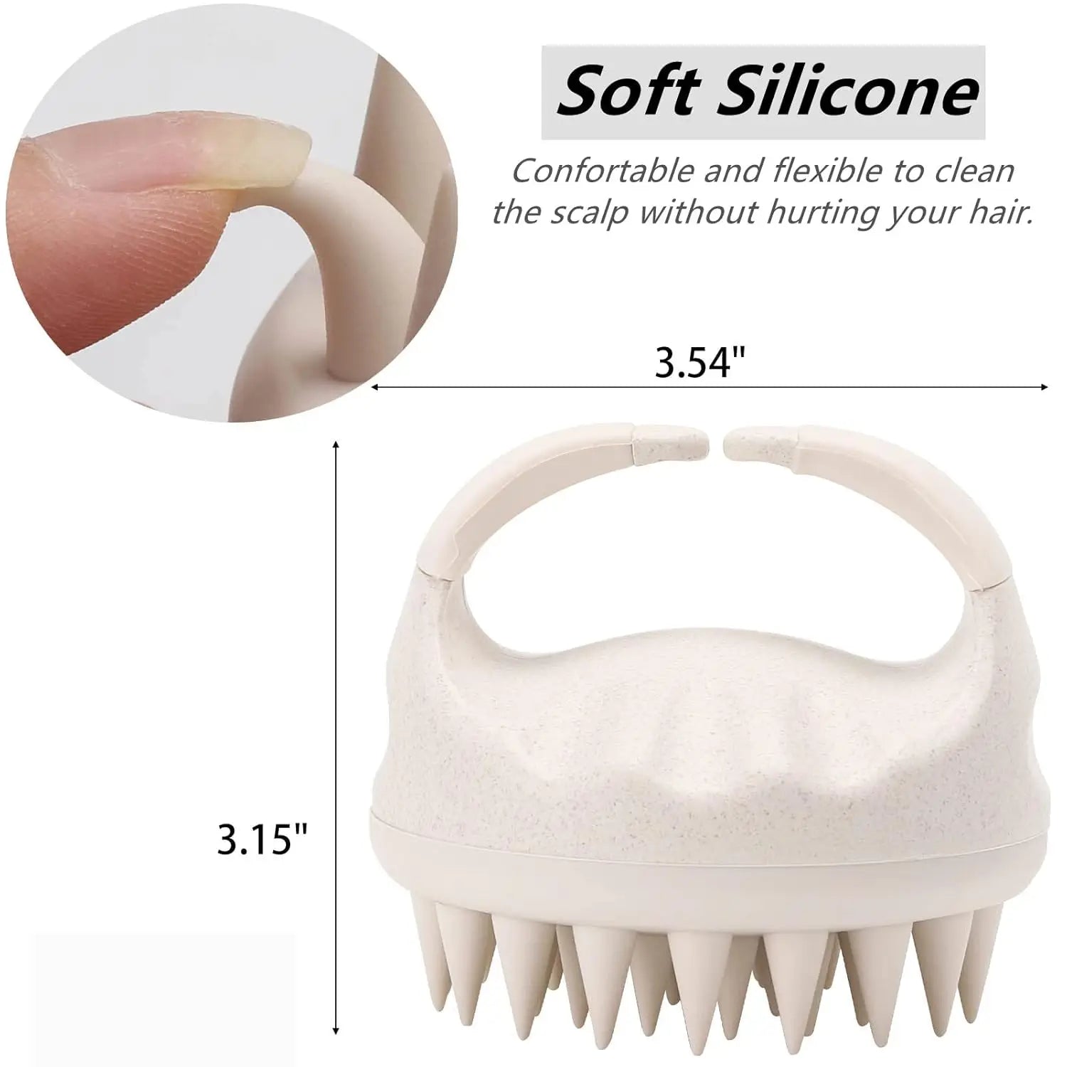 Silicone Scalp Massager Shampoo Brush For Dandruff Care