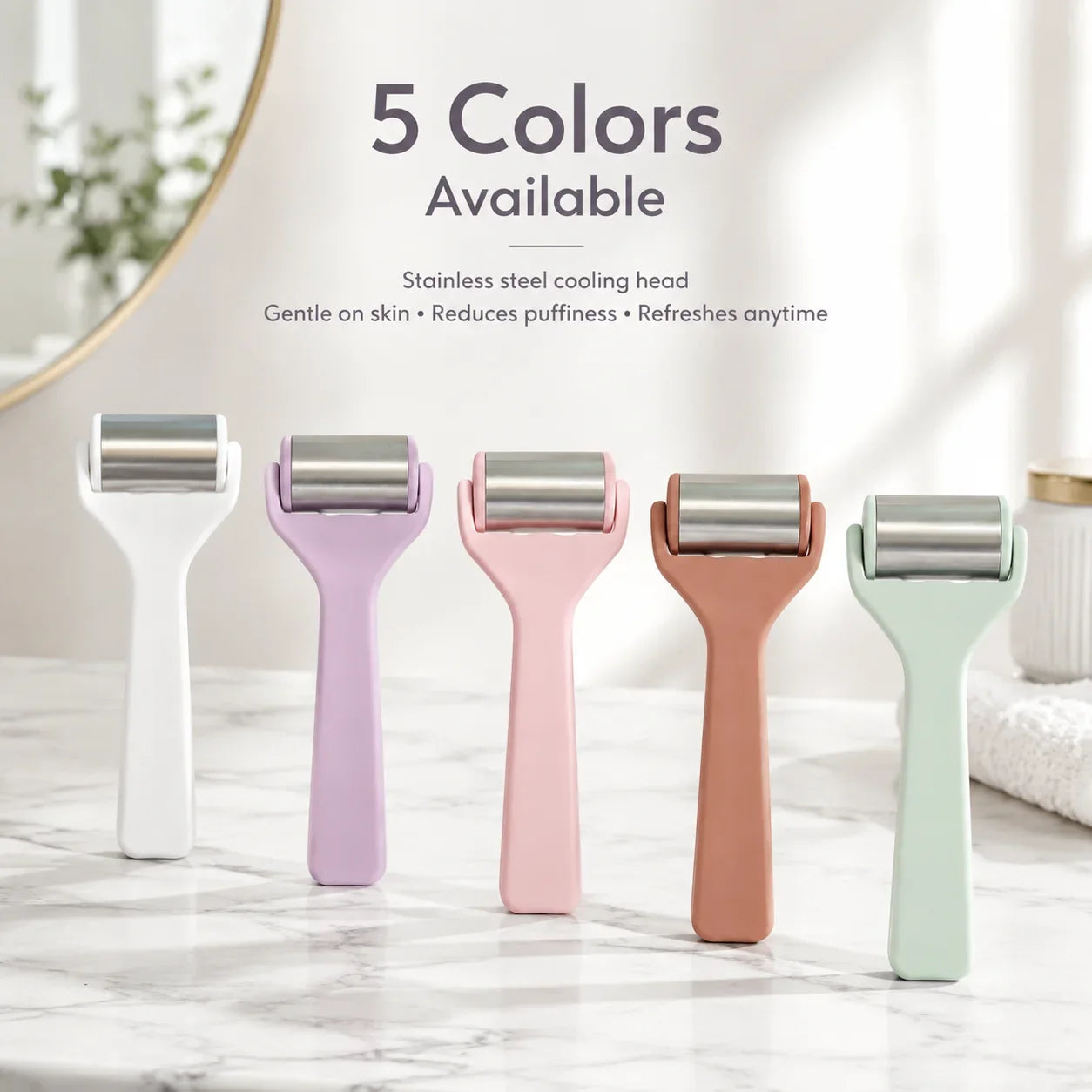 Stainless Steel Ice Face Roller For Cooling Massage