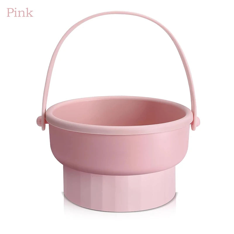 Pink Color Silicone Makeup Brush Cleaning Mat Bowl 3-in-1 Tool
