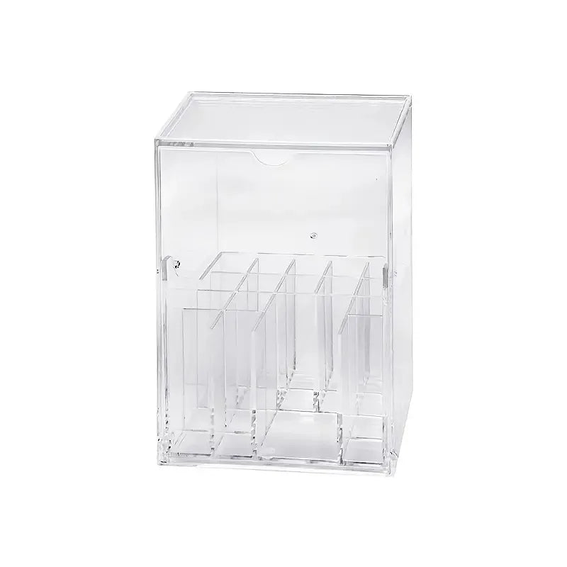 Clear Flip-Top Makeup Brush Holder Dust-Proof Organizer