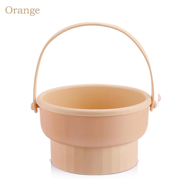 Orange Color Silicone Makeup Brush Cleaning Mat Bowl 3-in-1 Tool