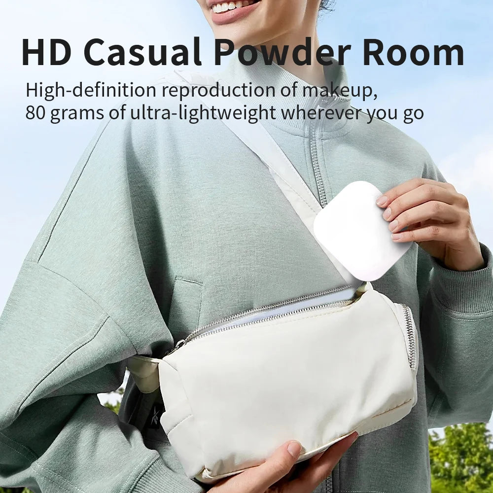 LED Compact Makeup Mirror With 1X/2X Magnification