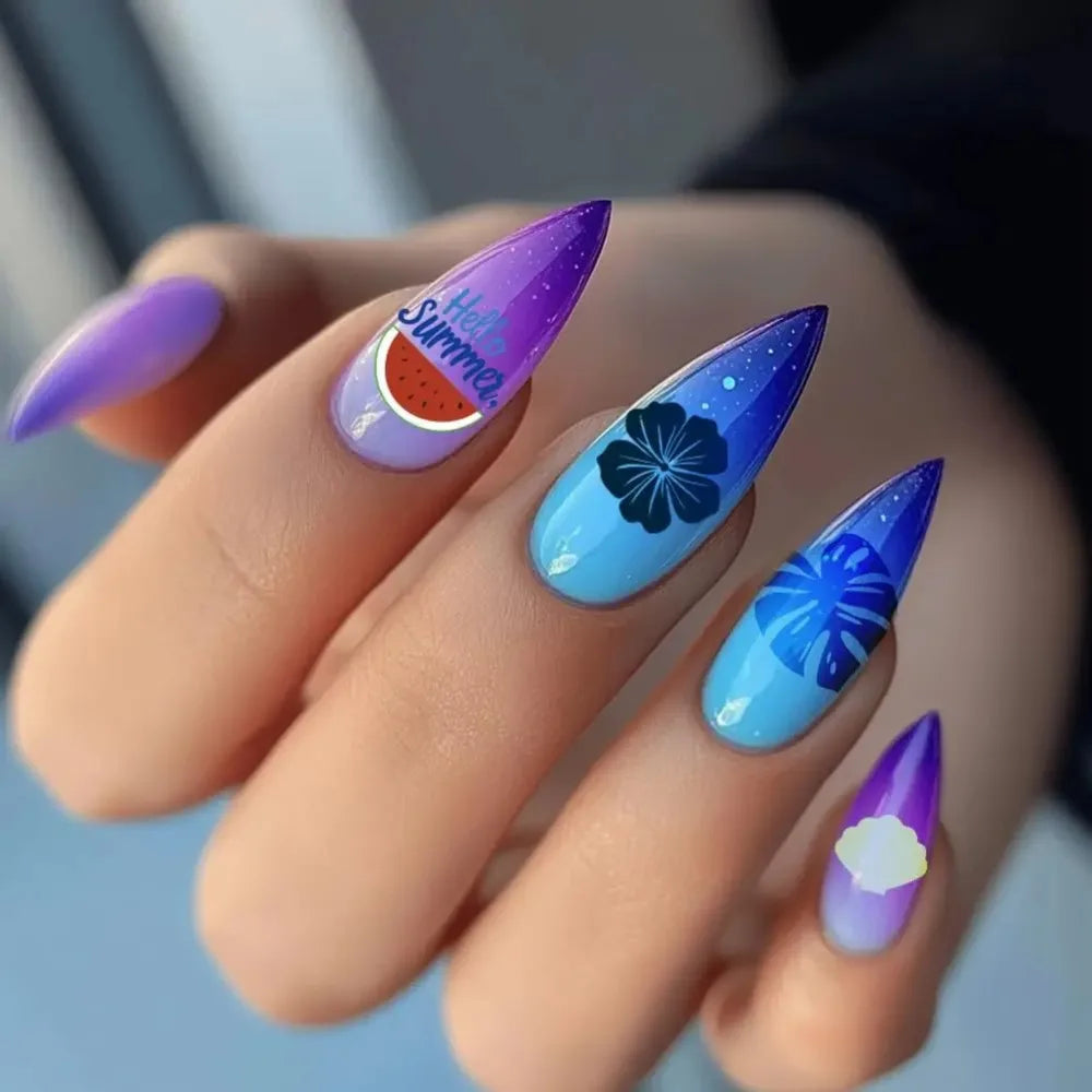 Summer Ocean Nail Stamping Plate Set – 6 Stainless Templates